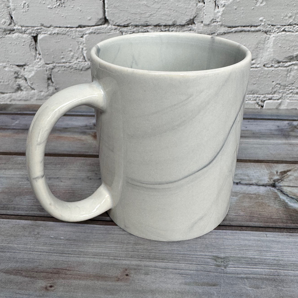 custom printed marble mug