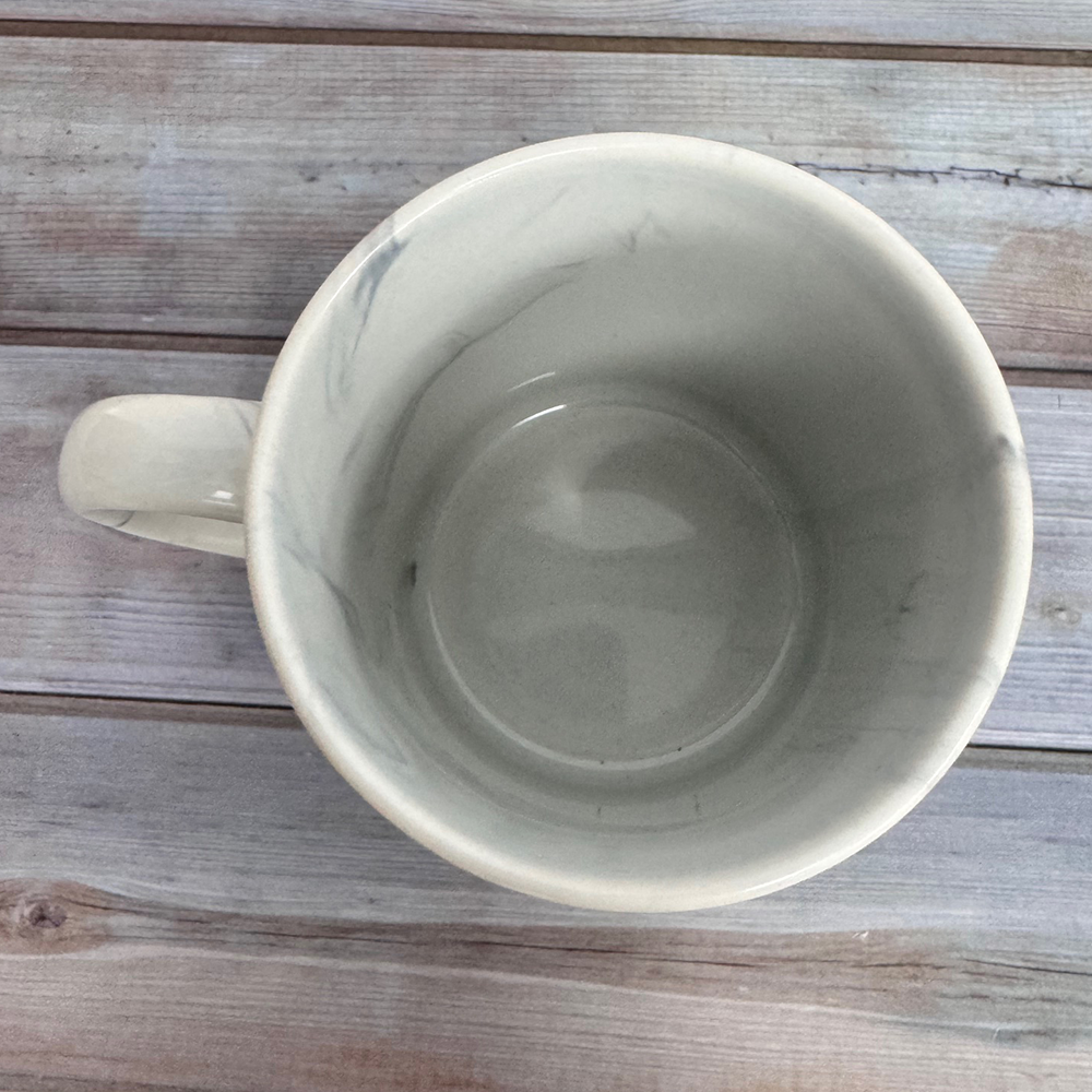 custom printed marble mug