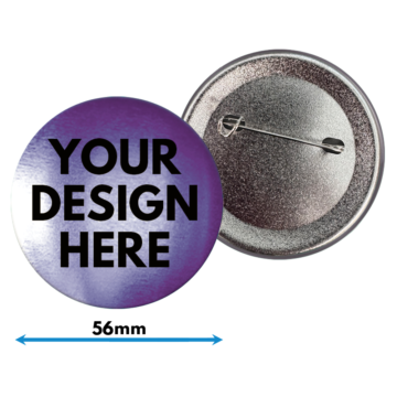 56mm metallic badges