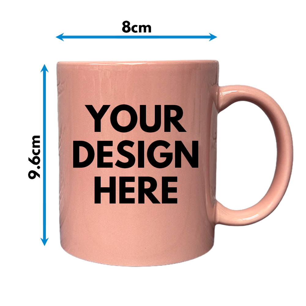 custom pink mug